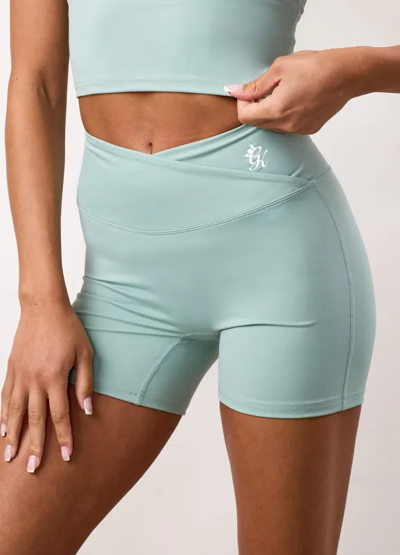 Gym King 365 5" Wrap Over Short - Green Mist sold by The Gym King