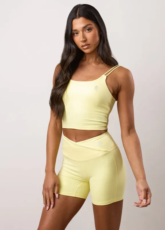 Gym King 365 Long Line Tank - Yellow Cream sold by The Gym King