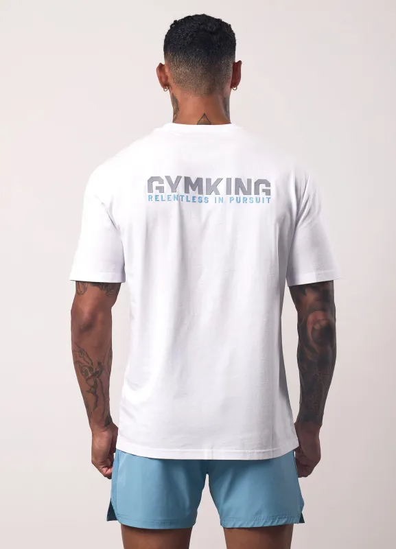 Gym King Relentless Tee - White sold by The Gym King