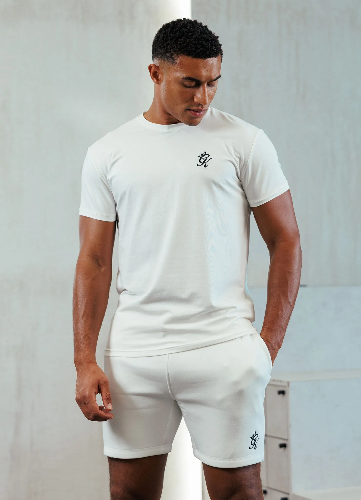 Gym King Fundamental Jersey Tee - Cream sold by The Gym King