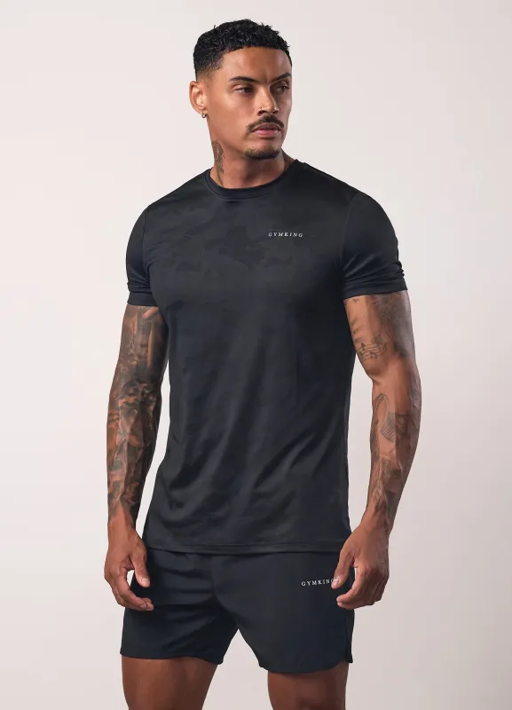 Gym King Relentless Camo Tee - Black sold by The Gym King