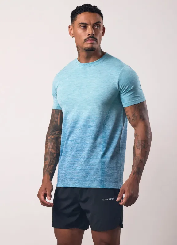 Gym King Relentless Ombre Seamless Tee - Sea Mist sold by The Gym King
