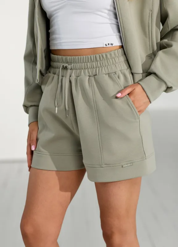 Gym King Retreat Boxy Short - Dusky Sage sold by The Gym King