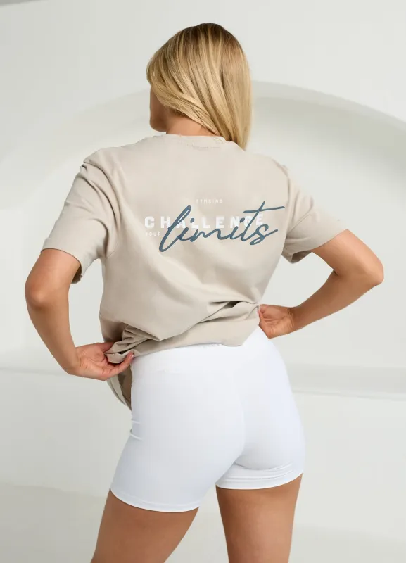 Gym King Challenge Boyfriend Tee - Light Stone sold by The Gym King