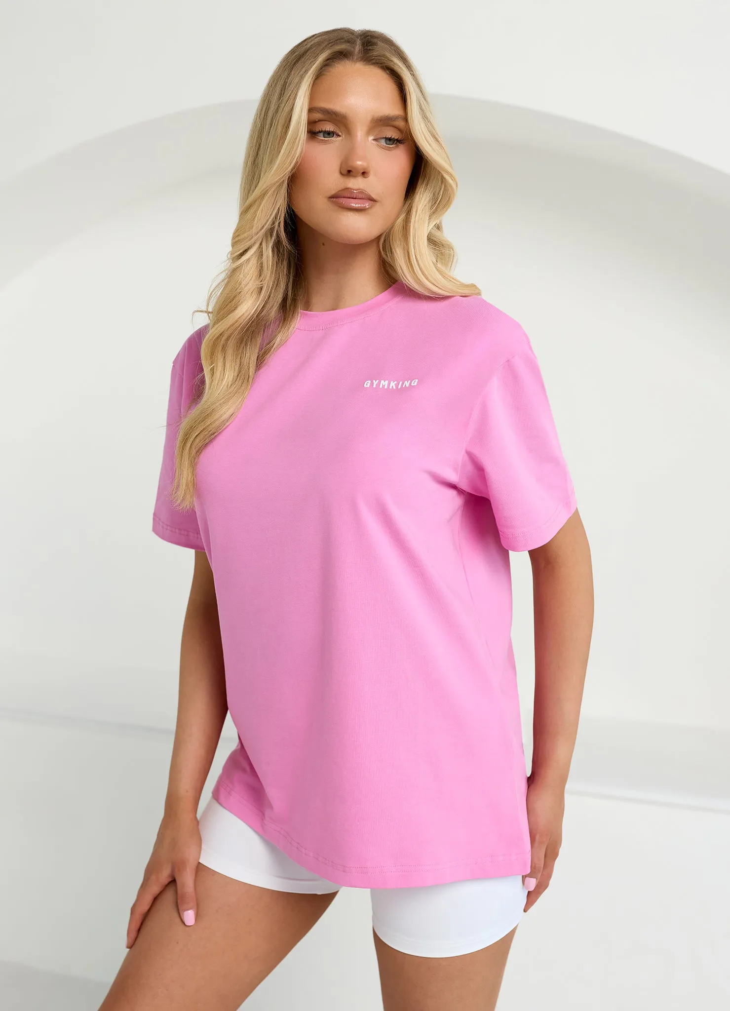 Gym King Challenge Boyfriend Tee - Bubblegum Pink sold by The Gym King product image thumbnail 4