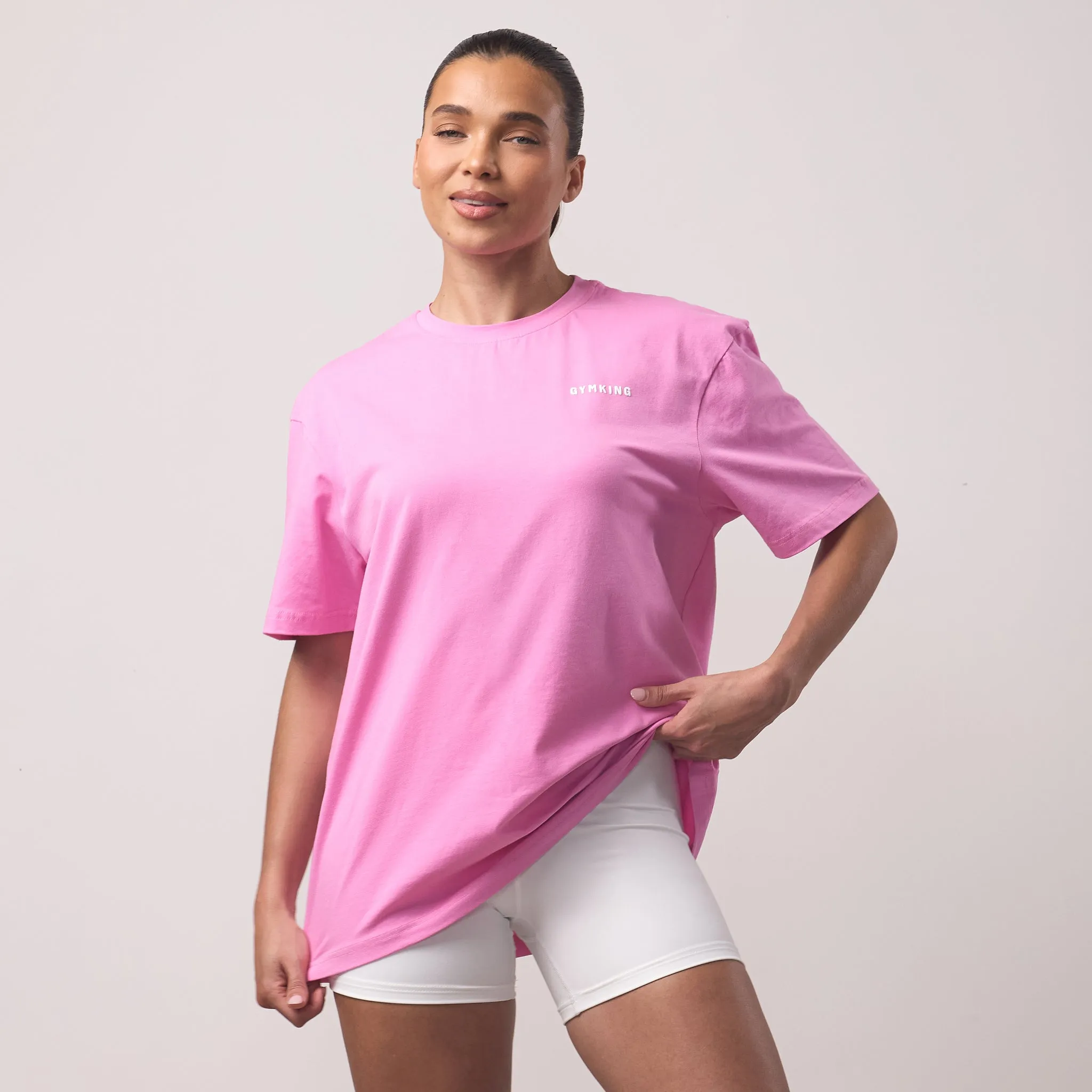 Gym King Challenge Boyfriend Tee - Bubblegum Pink sold by The Gym King product image thumbnail 2