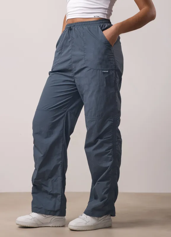 Gym King Ruched Woven Cargo Trouser - Storm Blue made by The Gym King