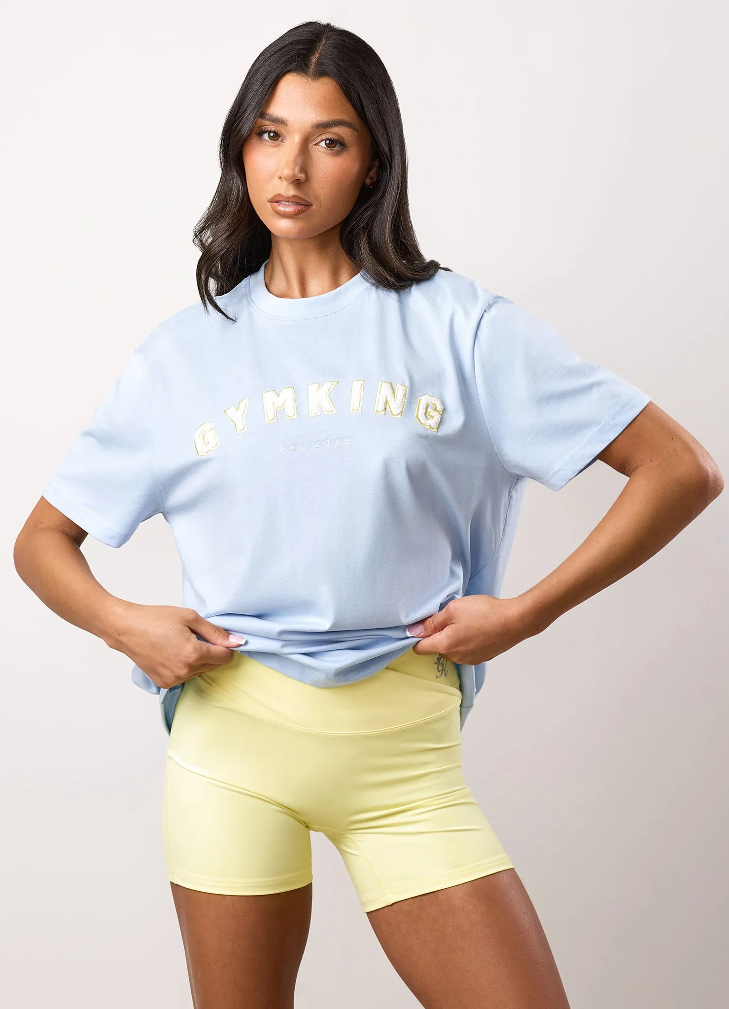 Gym King Shadow Boyfriend Tee - Hydrangea Blue sold by The Gym King