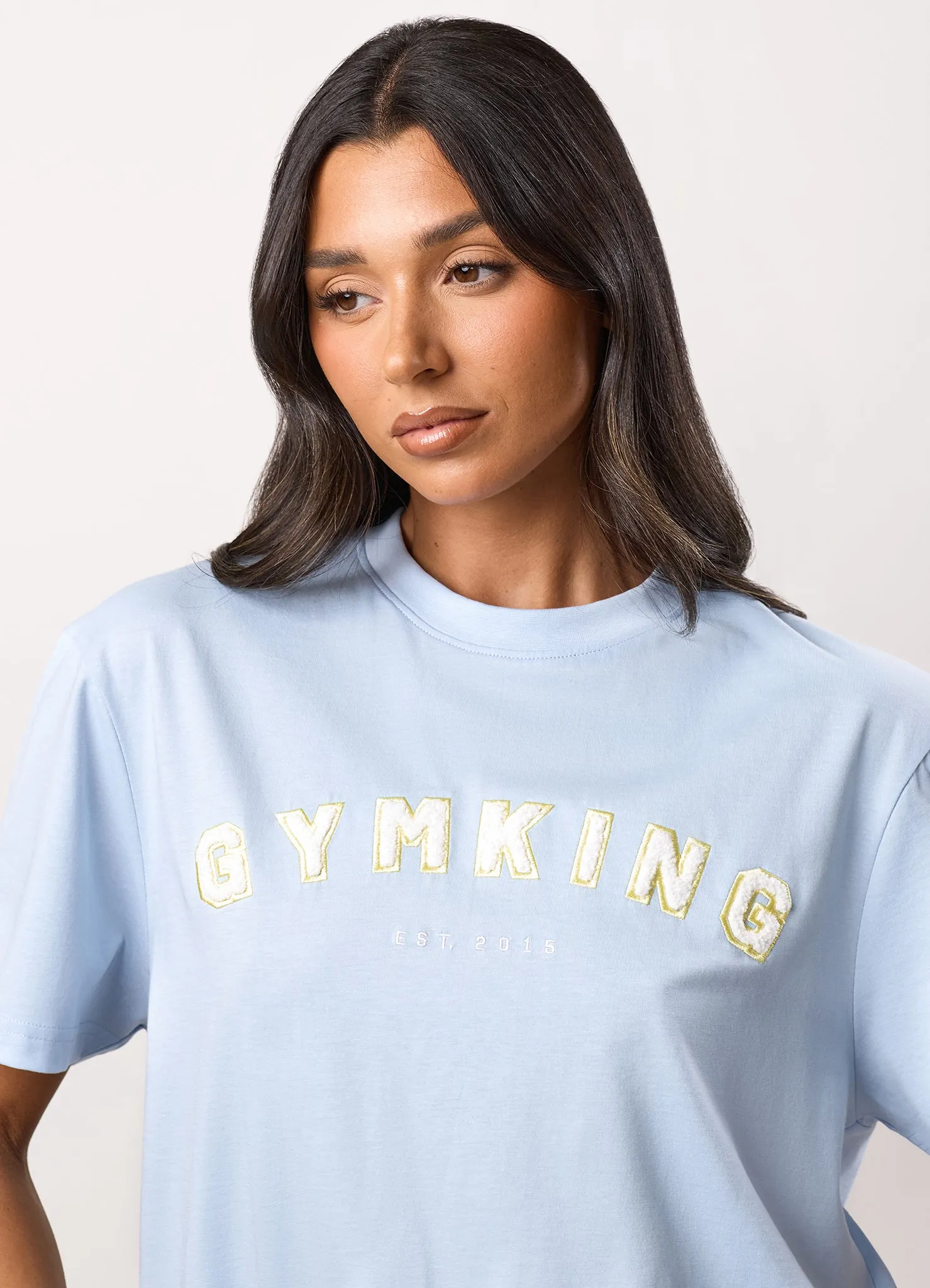 Gym King Shadow Boyfriend Tee - Hydrangea Blue sold by The Gym King product image thumbnail 4