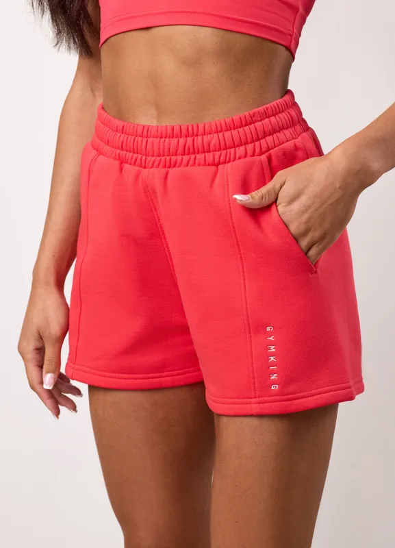 Gym King Shadow Seam Detail Short - Watermelon sold by The Gym King