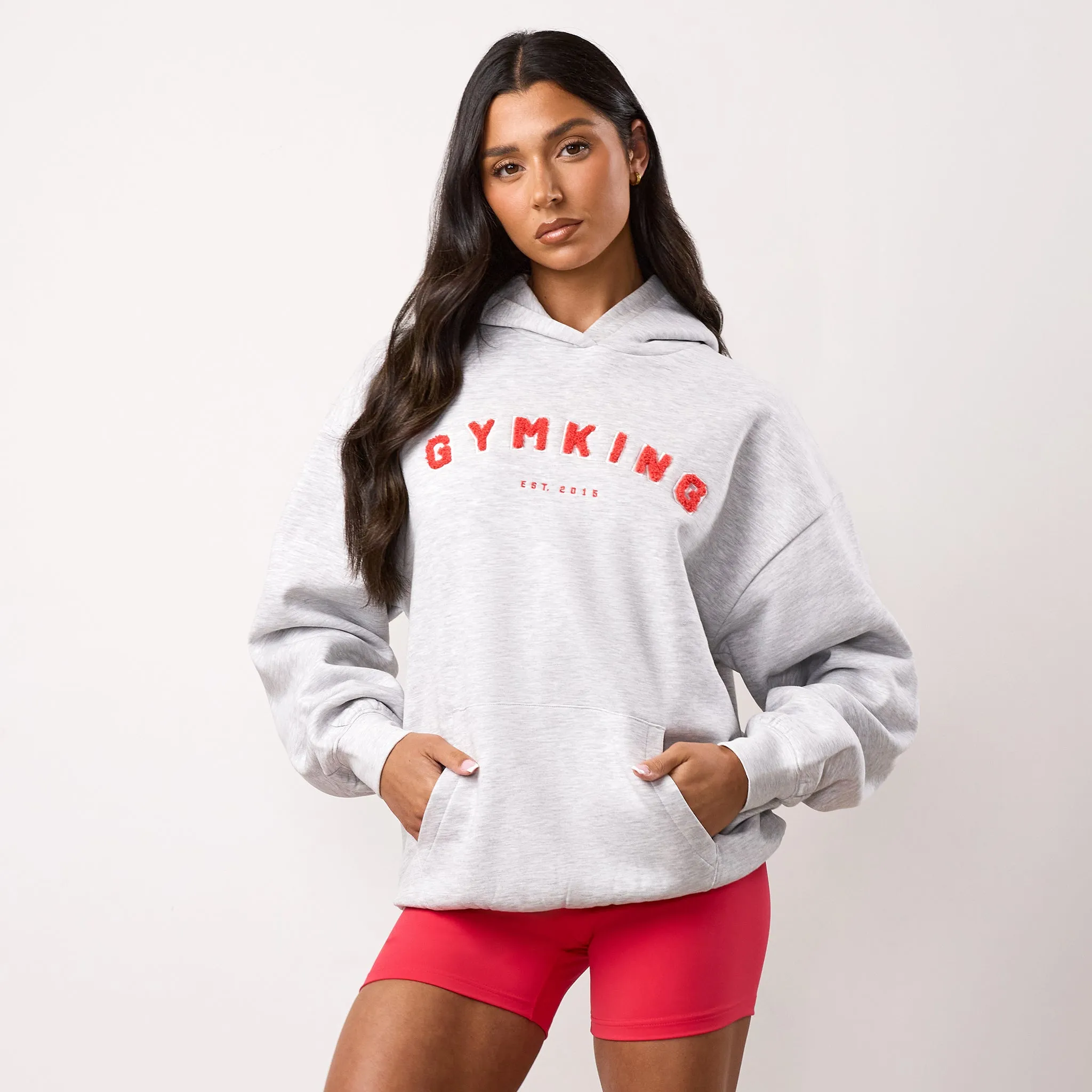 Gym King Shadow Oversized Hood - Snow Marl sold by The Gym King product image thumbnail 2