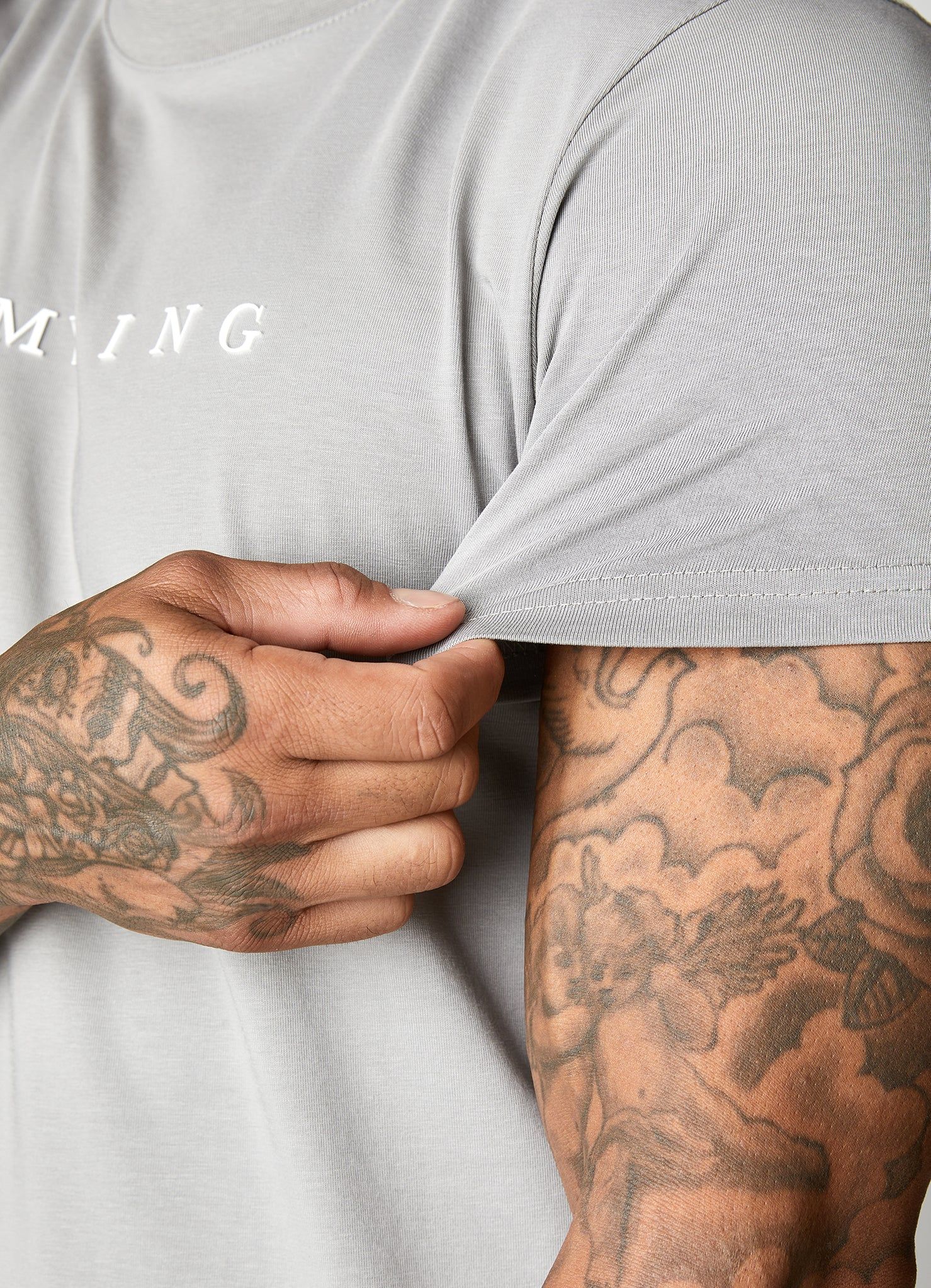 Gym King Linear Print Tee - Cloudy Grey sold by The Gym King product image thumbnail 4