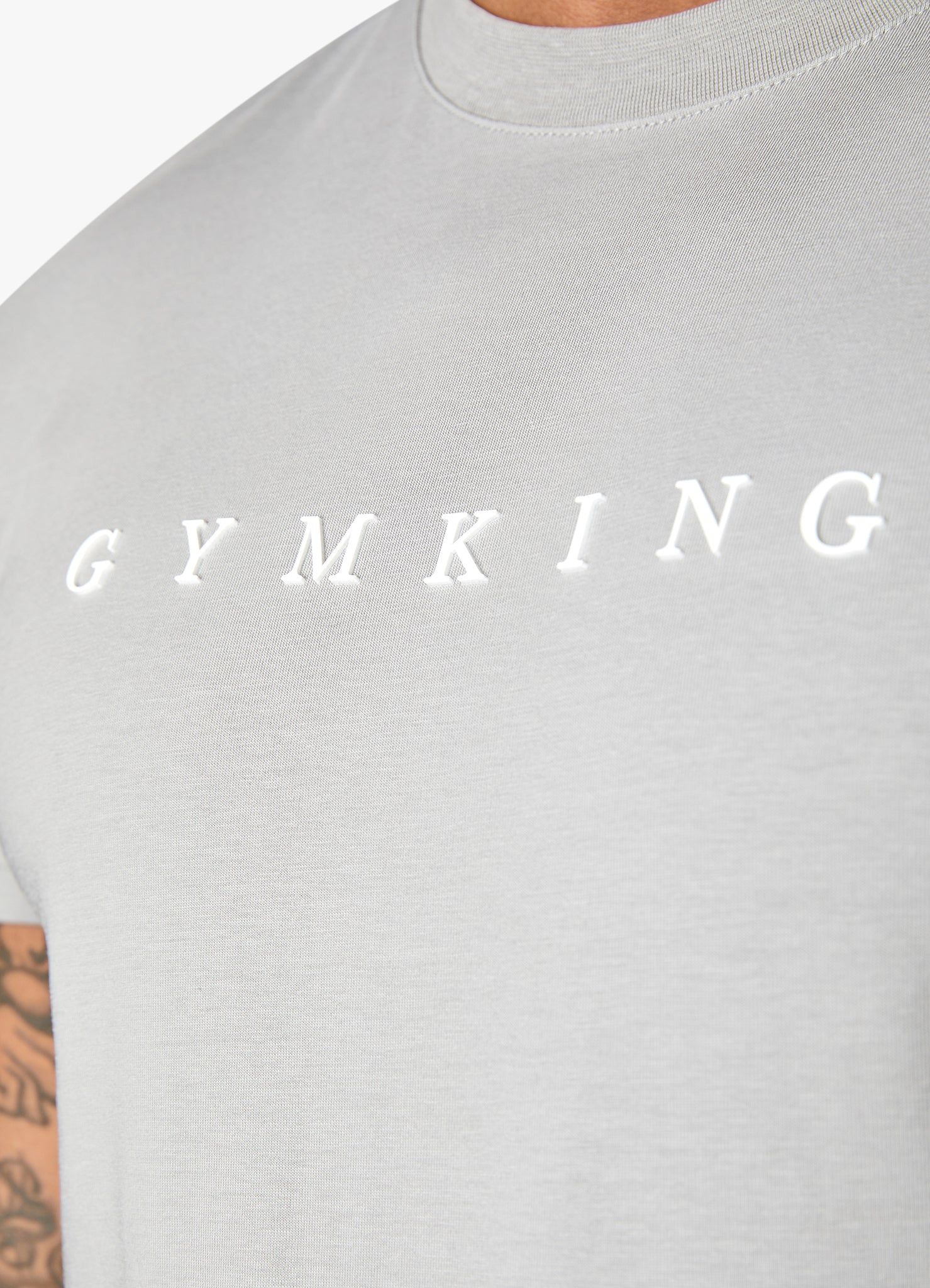 Gym King Linear Print Tee - Cloudy Grey sold by The Gym King product image thumbnail 3