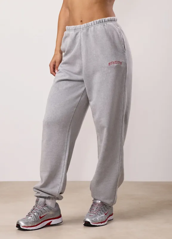 Gym King Limitless Relaxed Fit Jogger - Washed Light Grey sold by The Gym King