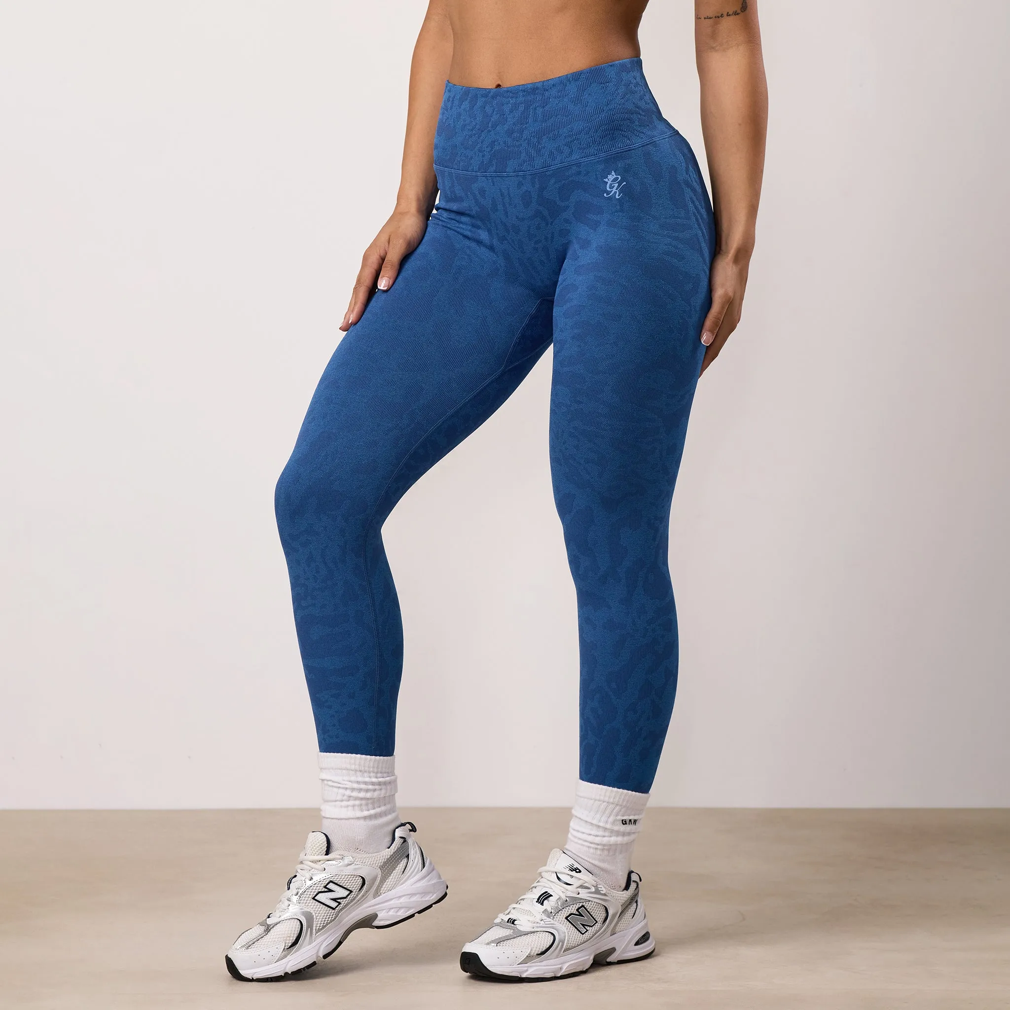Gym King Limitless Seamless Sculpt Legging - Bold Blue Animal Print sold by The Gym King product image thumbnail 2