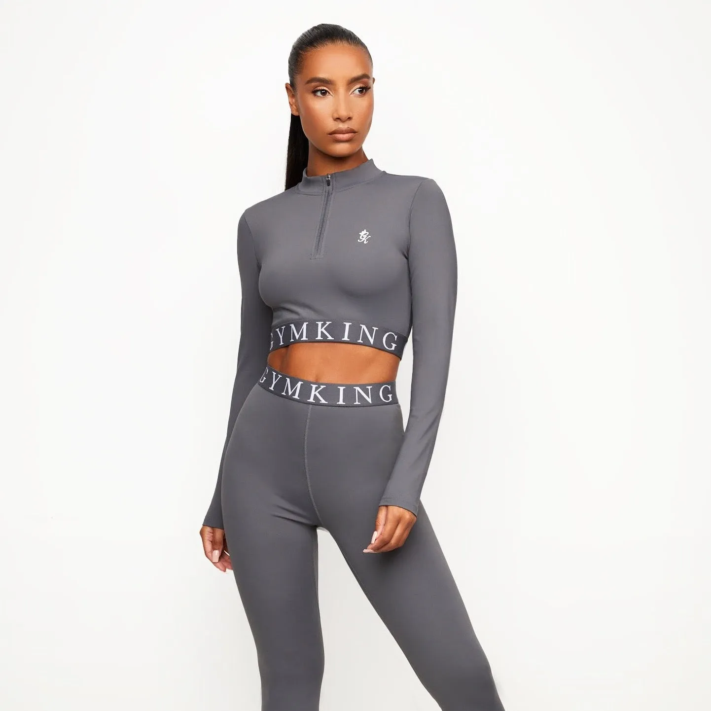 Gym King Impact 1/4 Zip Funnel - Dark Grey sold by The Gym King product image thumbnail 2