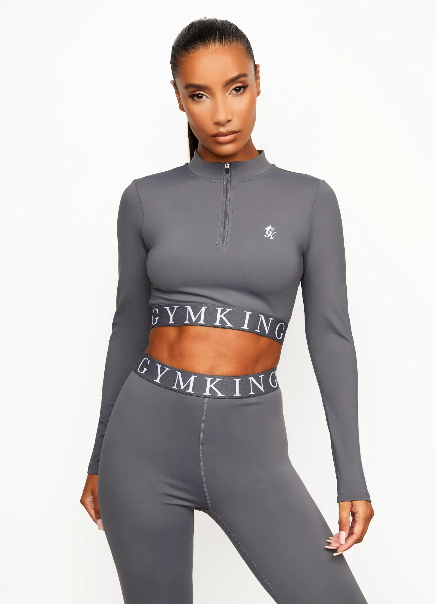 Gym King Impact 1/4 Zip Funnel - Dark Grey sold by The Gym King