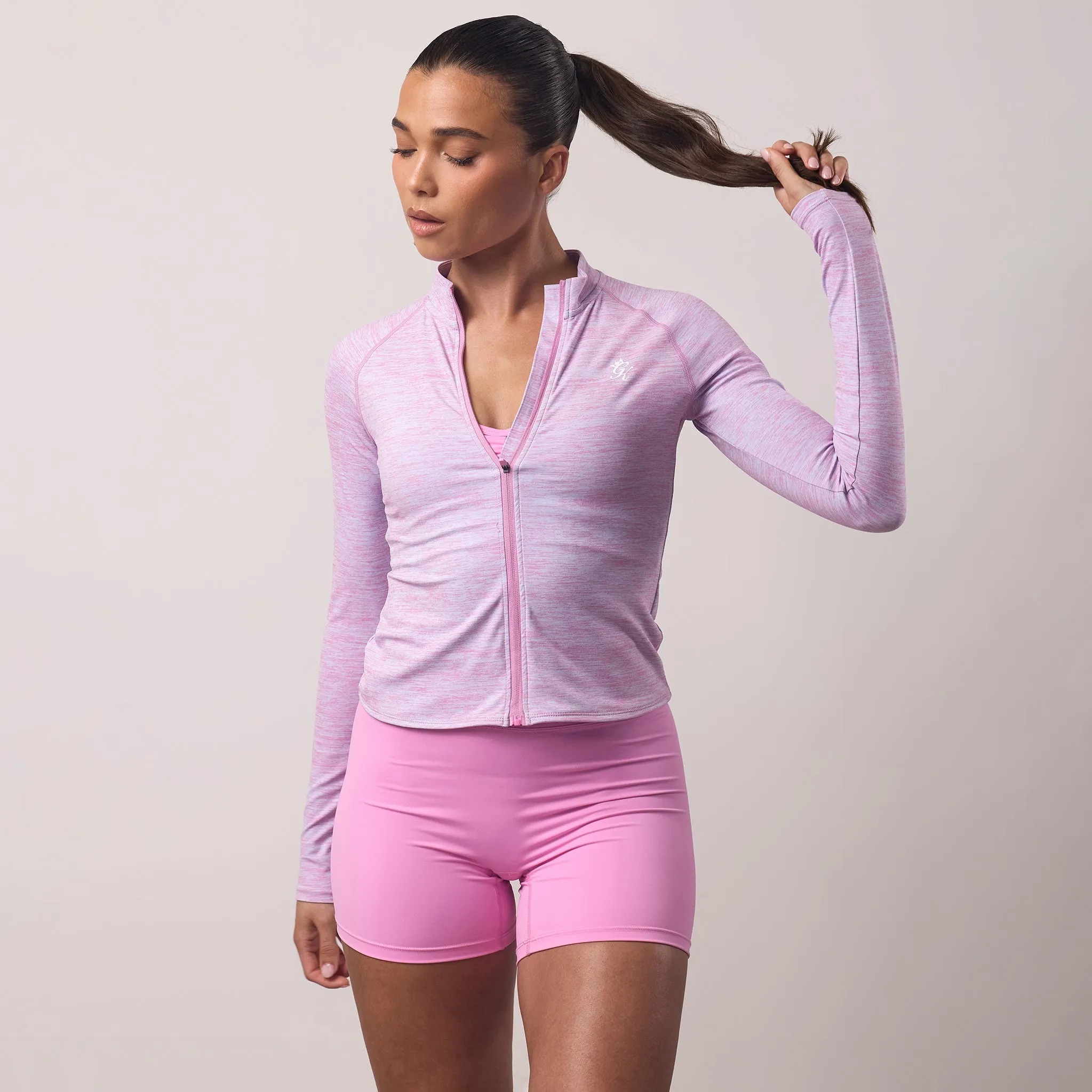 Gym King 365 Full Zip Funnel - Hydrangea Blue/Bubblegum Pink Grindle sold by The Gym King product image thumbnail 2
