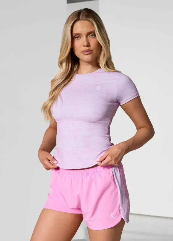 Gym King 365 Short Sleeve Tee - Hydrangea Blue/Bubblegum Pink Grindle sold by The Gym King