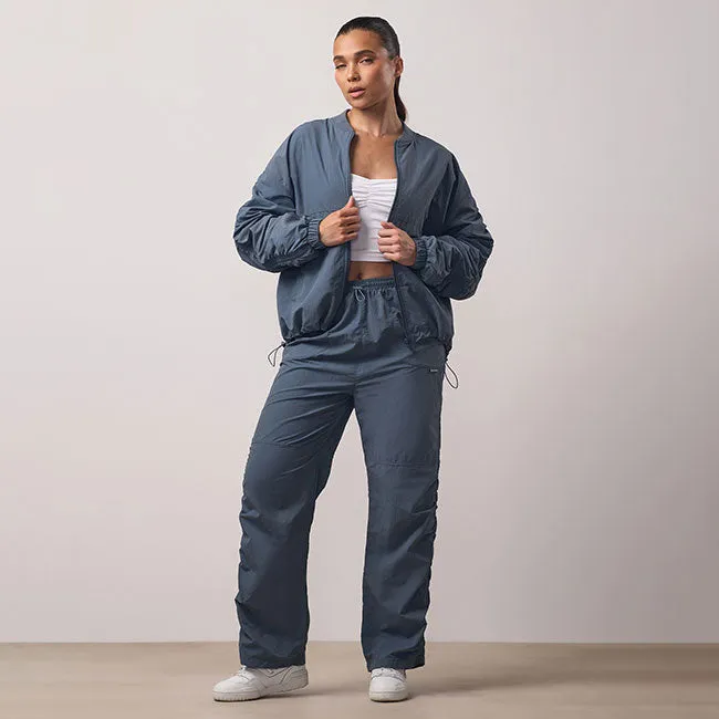 Gym King Ruched Woven Bomber Tracksuit - Storm Blue sold by The Gym King product image thumbnail 2