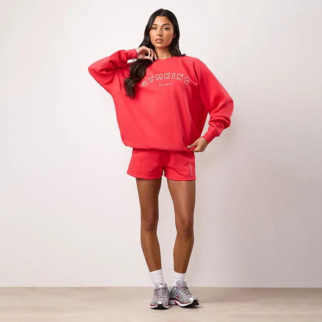 Gym King Shadow Oversized Crew and Shorts - Watermelon sold by The Gym King product image thumbnail 2