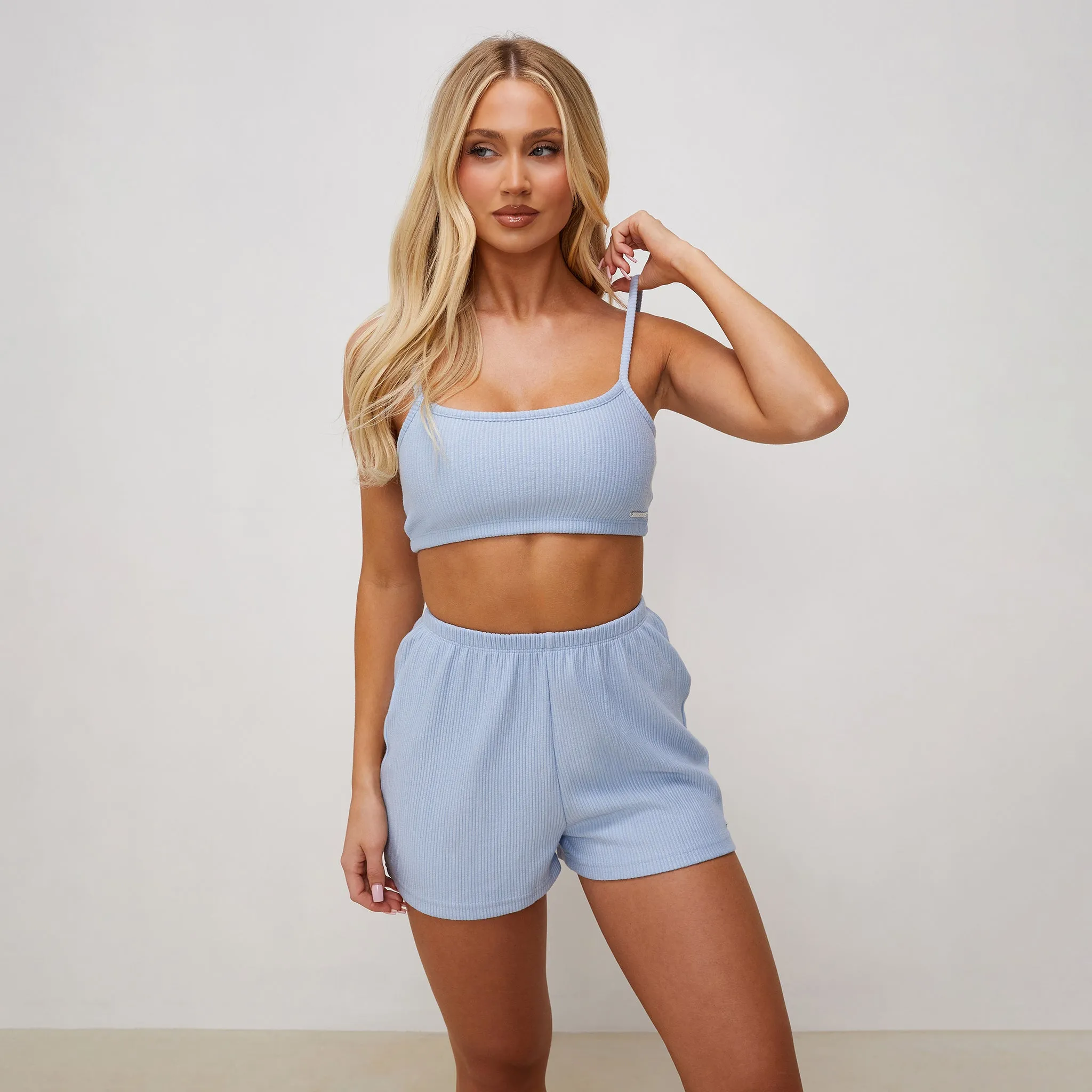 Gym King Signature Rib Bralette - Pale Blue sold by The Gym King product image thumbnail 2