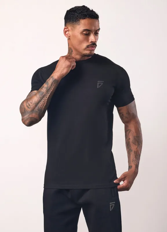 Gym King Fight Division Tee - Black/Black made by The Gym King