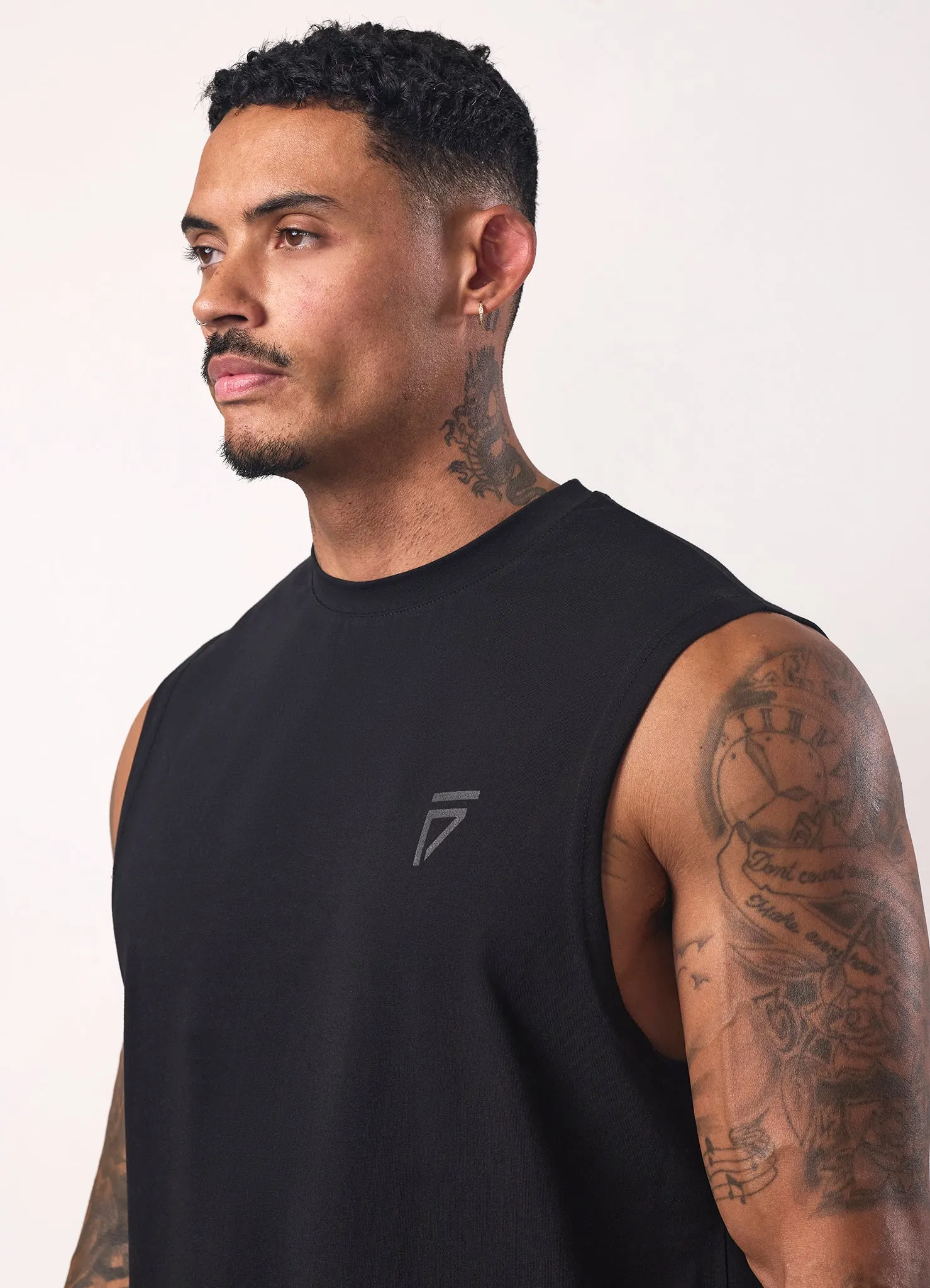 Gym King Fight Division Tank - Black/Black sold by The Gym King product image thumbnail 5