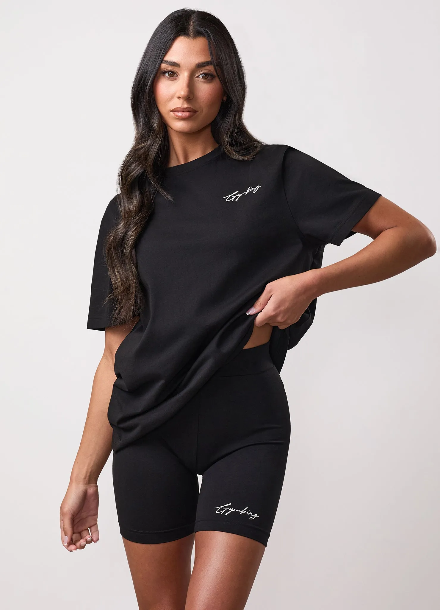 Gym King Script Mindset Jersey BF Tee - Black sold by The Gym King product image thumbnail 3