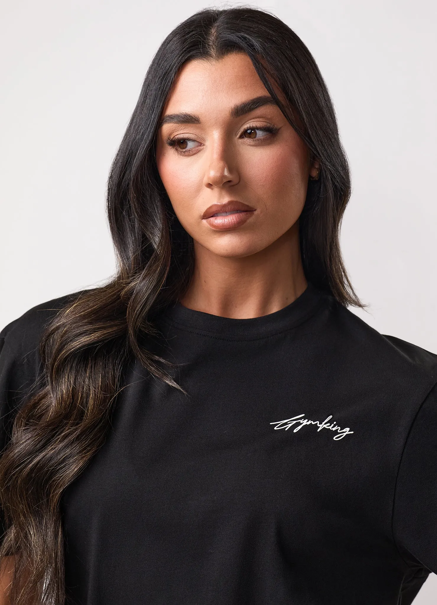 Gym King Script Mindset Jersey BF Tee - Black sold by The Gym King product image thumbnail 4