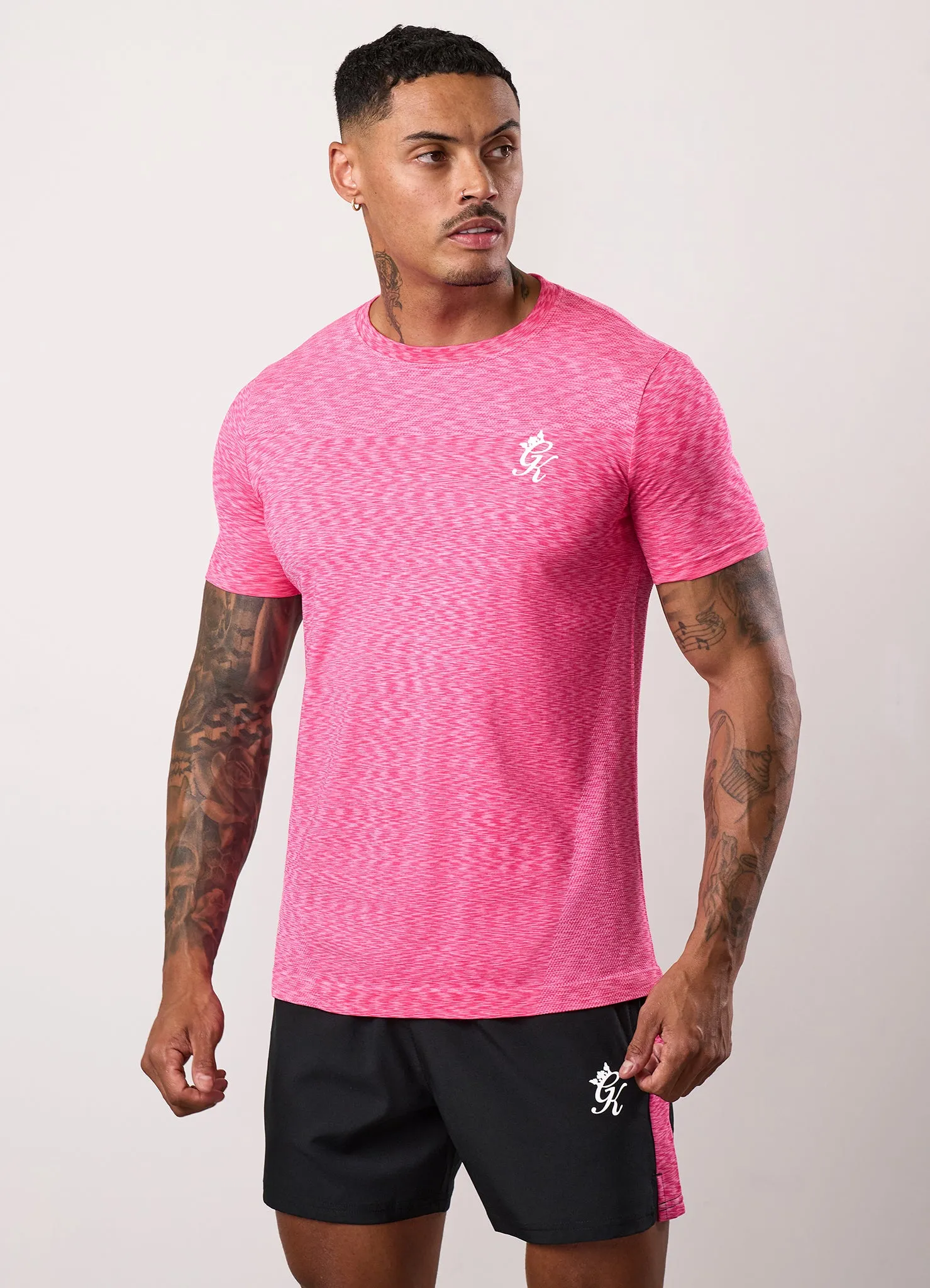 Gym King Energy Seamless Space Dye Tee - Hot Pink Multi sold by The Gym King product image thumbnail 5