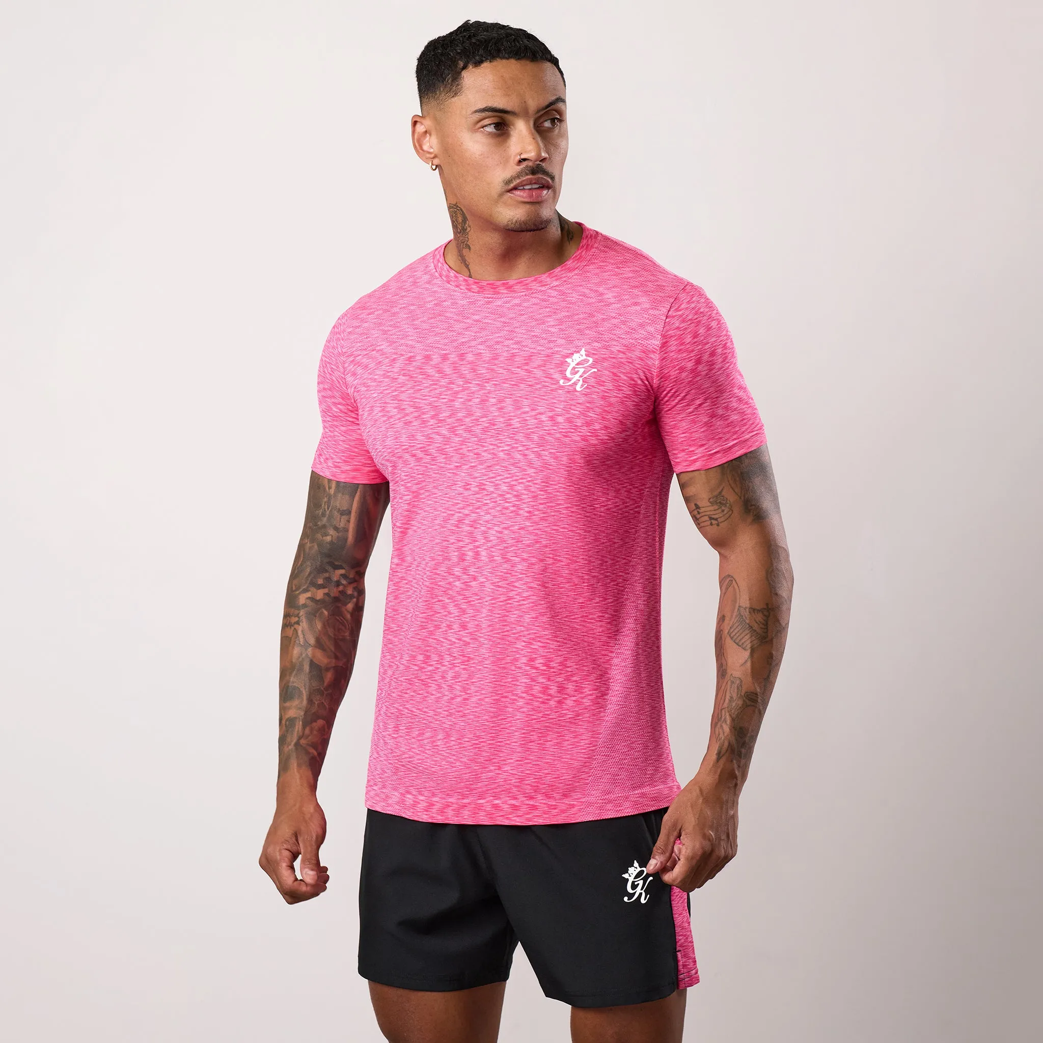 Gym King Energy Seamless Space Dye Tee - Hot Pink Multi sold by The Gym King product image thumbnail 2