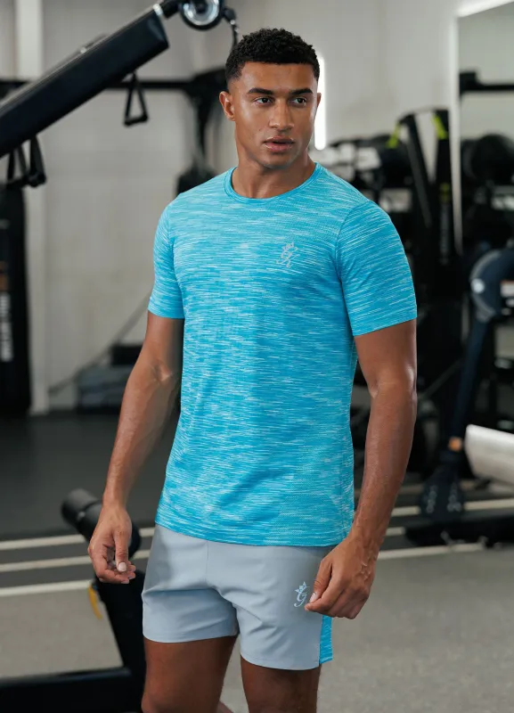 Gym King Energy Seamless Space Dye Tee - Ocean Blue Multi sold by The Gym King