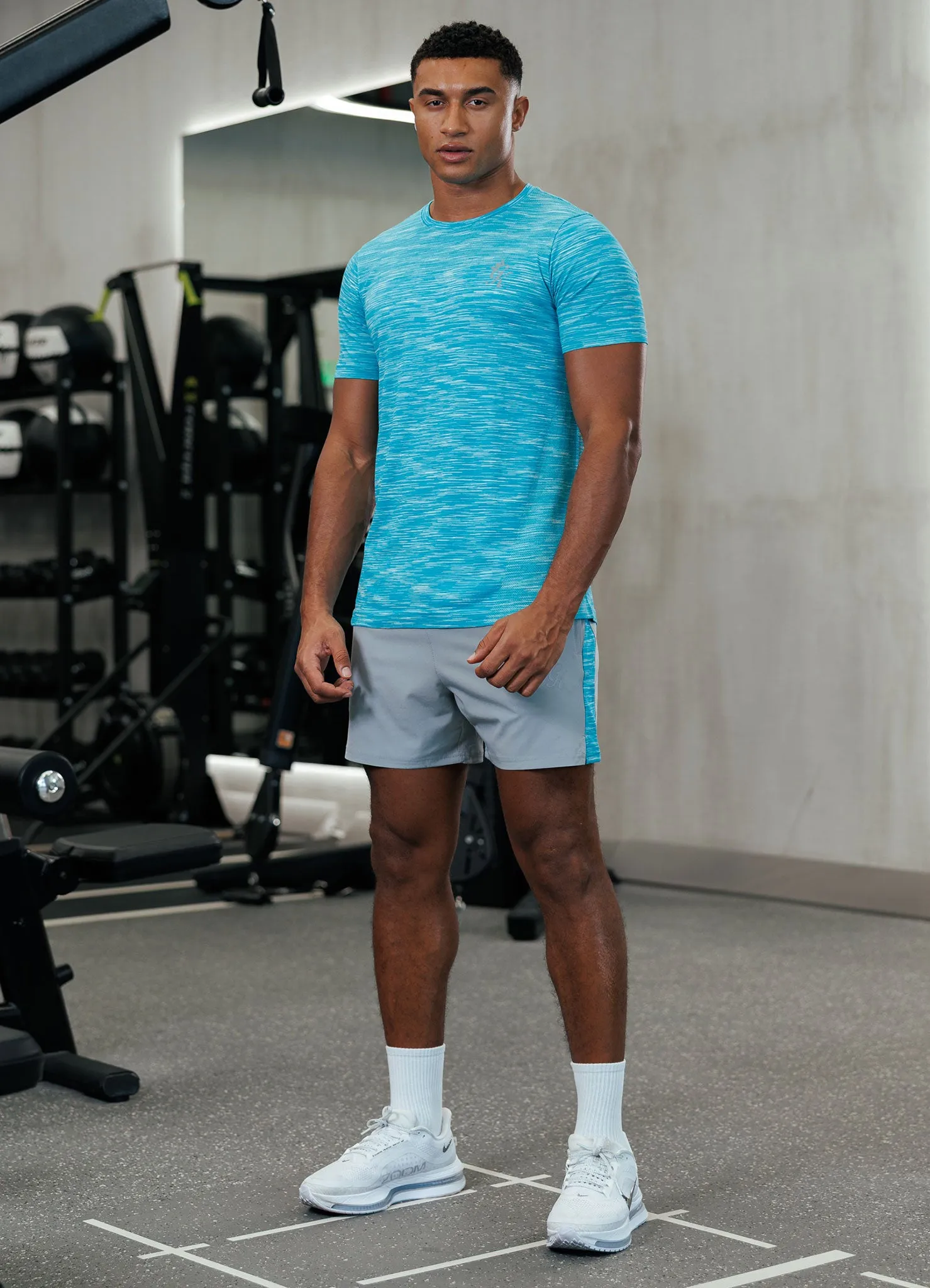 Gym King Energy Space Dye Short - Urban Grey/Ocean Blue Multi sold by The Gym King product image thumbnail 5