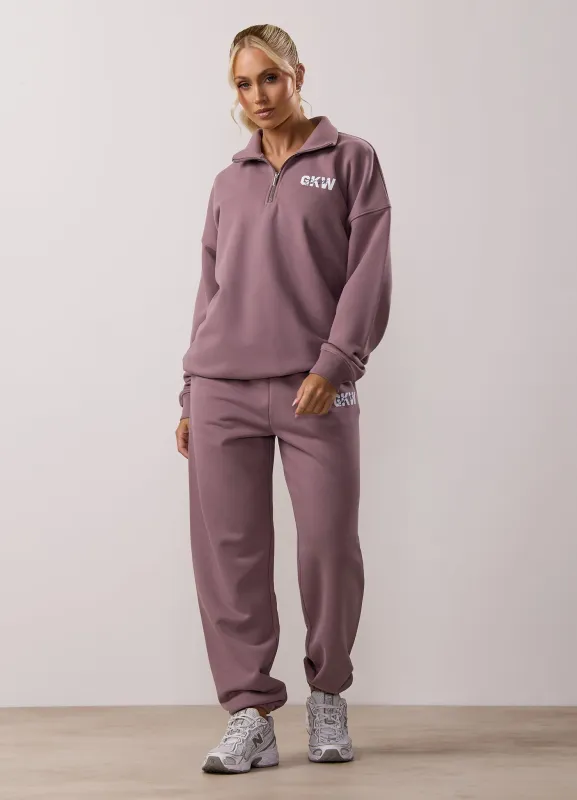 Gym King Revive Peached 1/4 Zip Funnel Tracksuit - Purple Fog sold by The Gym King