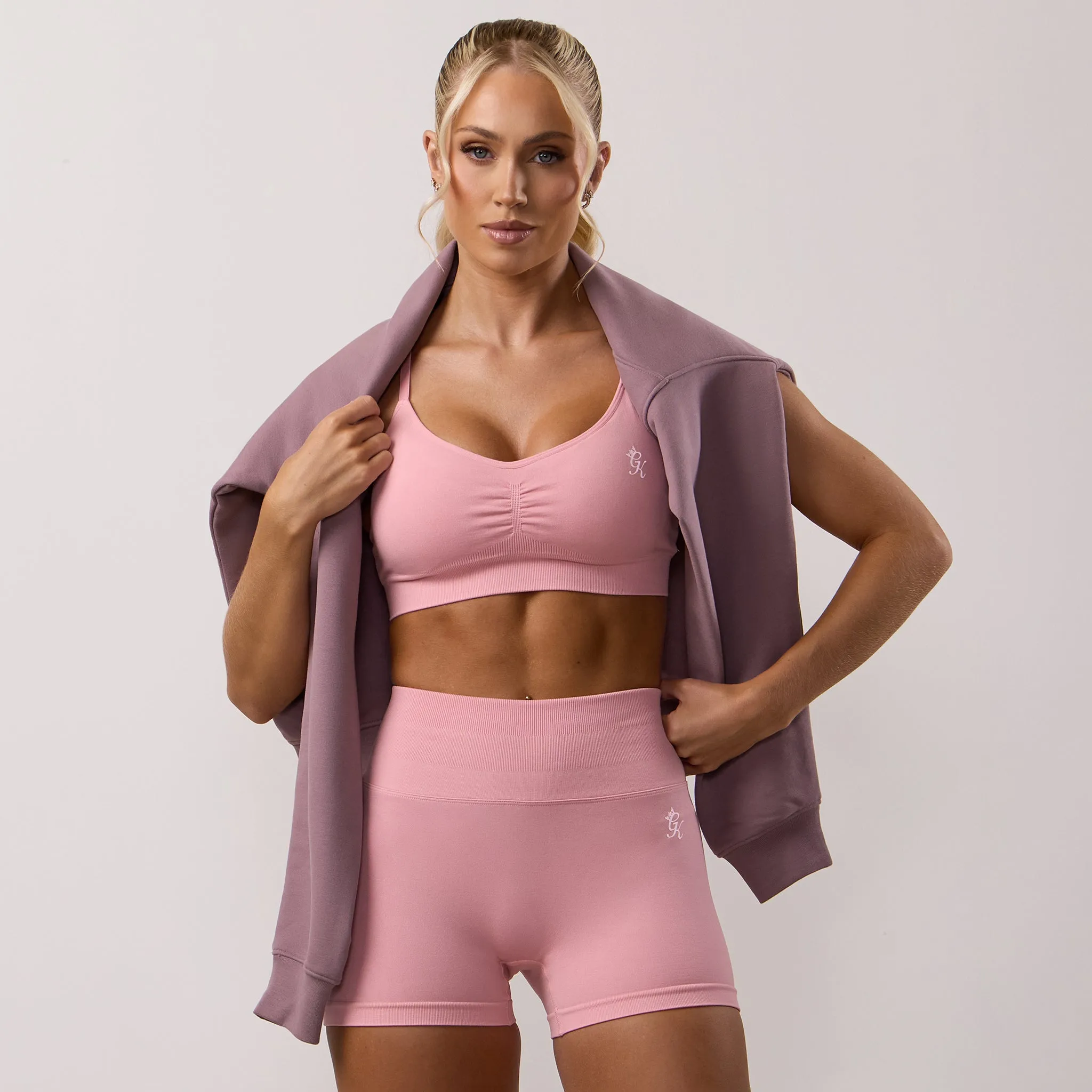 Gym King Sculpt Seamless Scrunch Bra - Pink Blush sold by The Gym King product image thumbnail 2