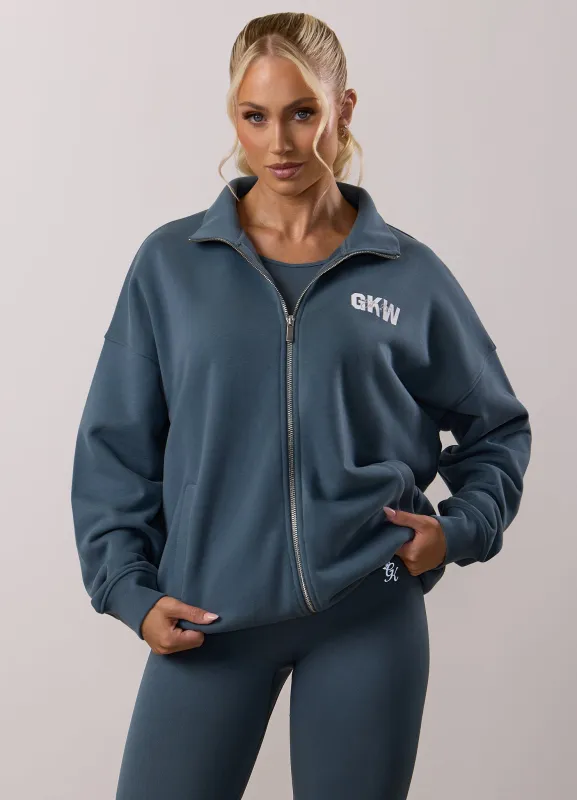 Gym King Revive Peached Full Zip Funnel - Storm Blue sold by The Gym King