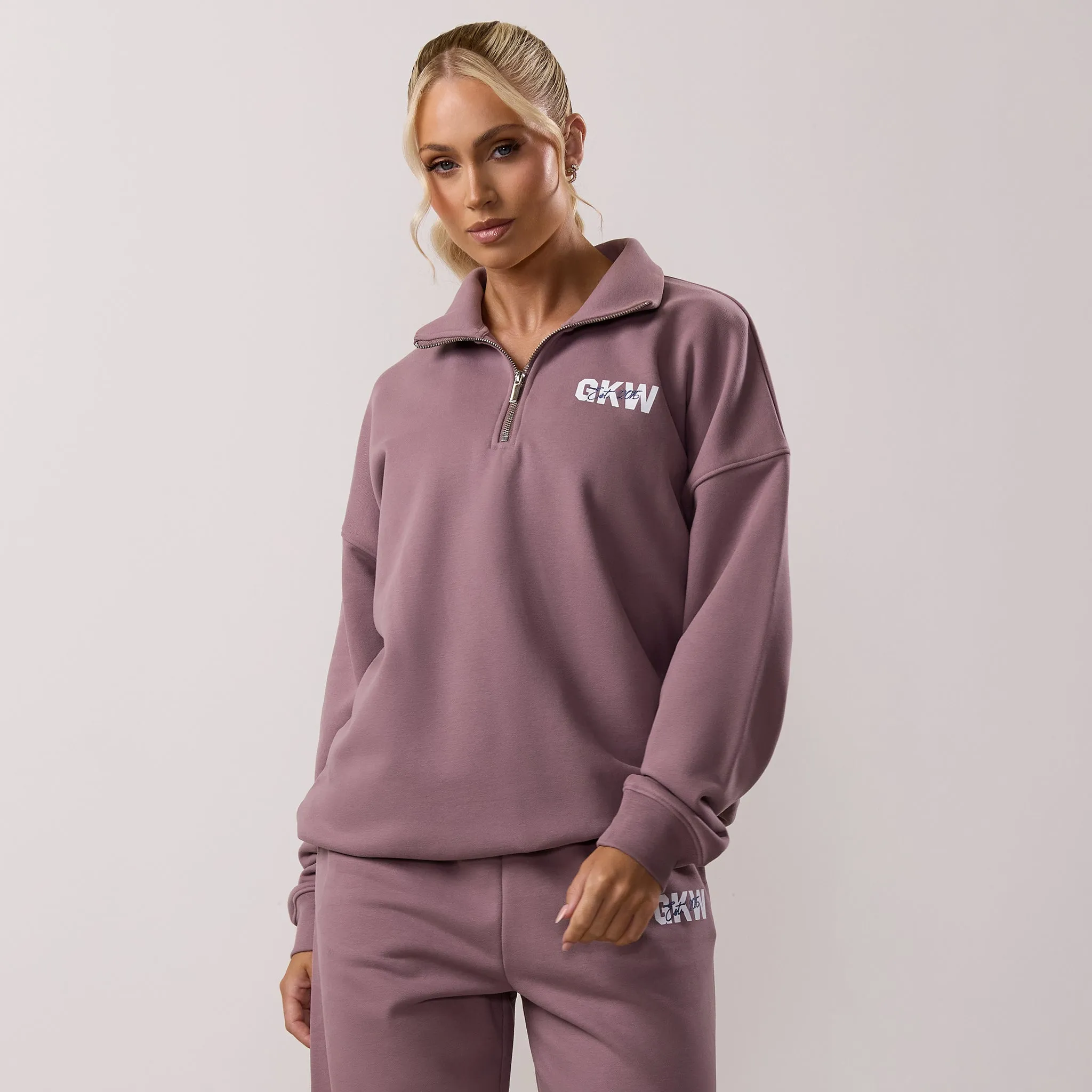 Gym King Revive Peached 1/4 Zip Funnel - Purple Fog sold by The Gym King product image thumbnail 2