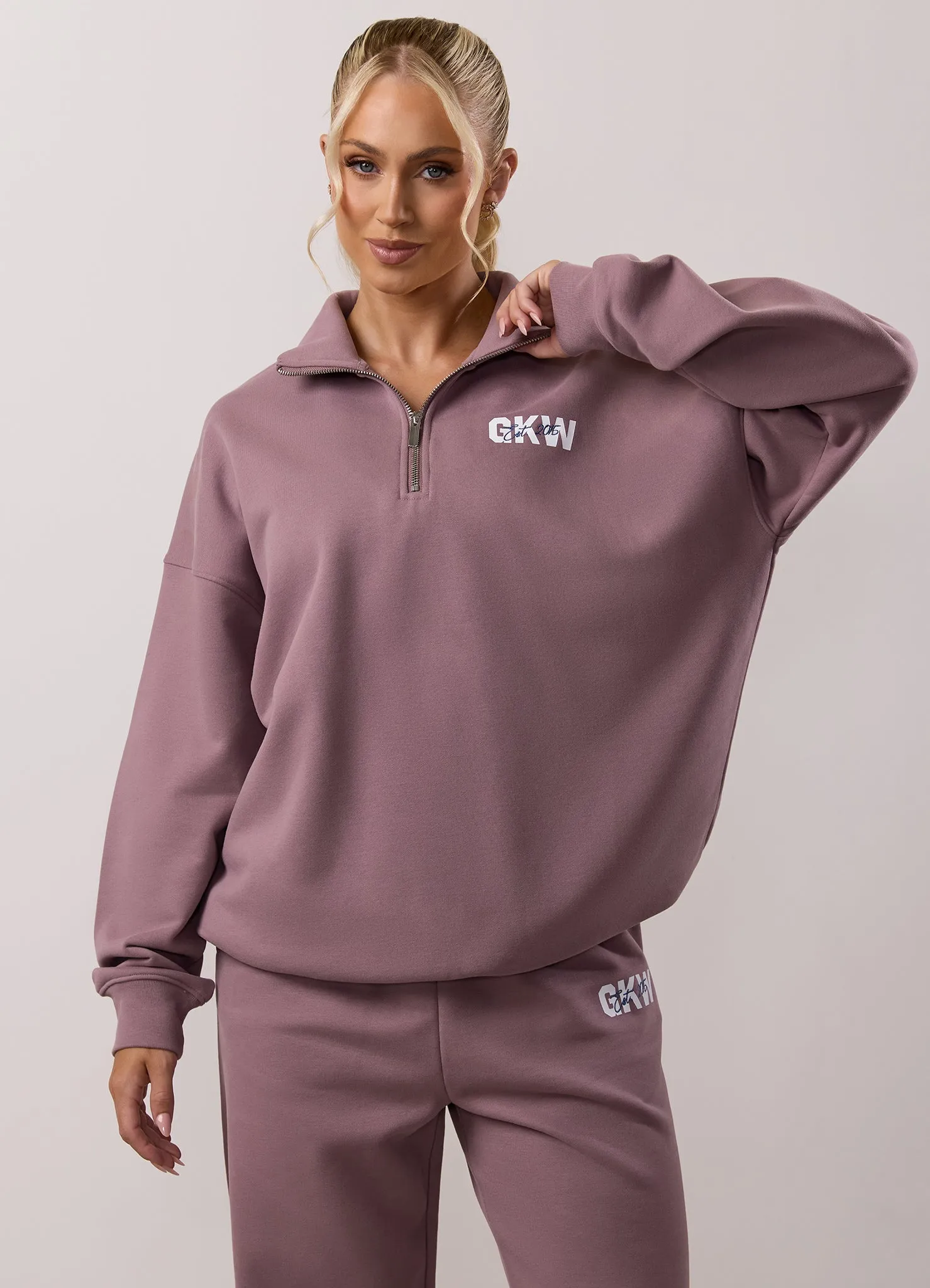 Gym King Revive Peached 1/4 Zip Funnel - Purple Fog sold by The Gym King product image thumbnail 5