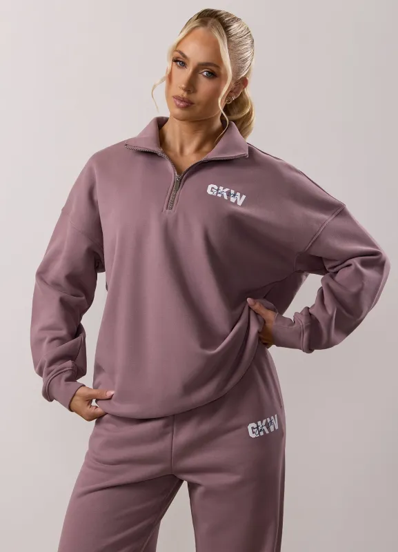Gym King Revive Peached 1/4 Zip Funnel - Purple Fog sold by The Gym King
