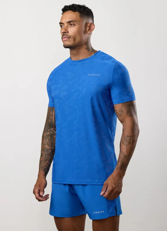 Gym King Progress Texture Tee - Electric Blue sold by The Gym King