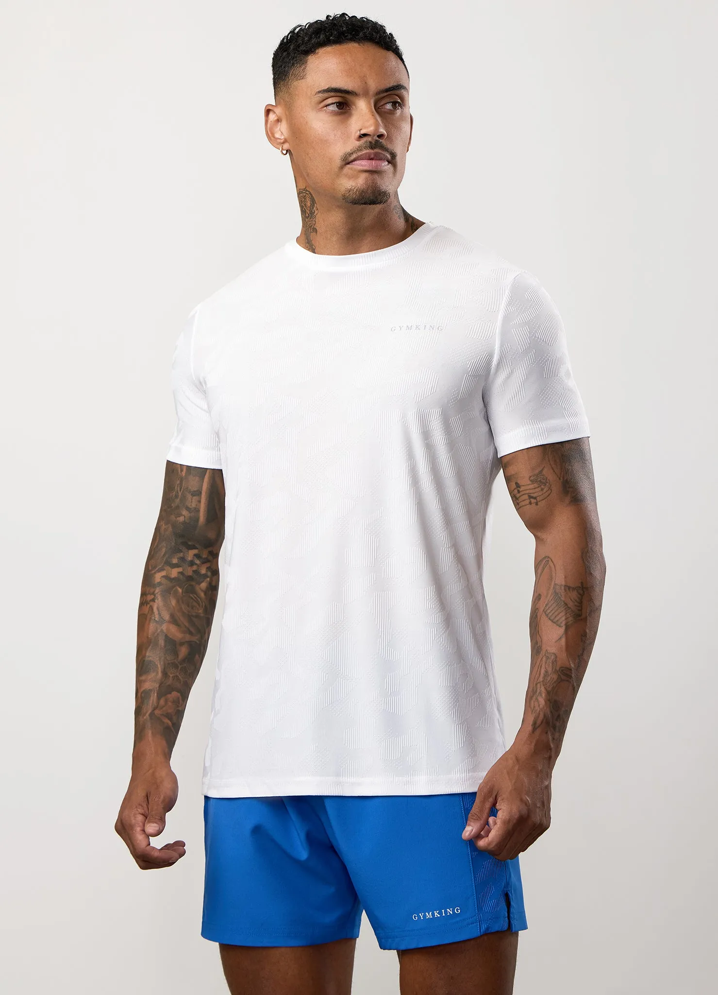 Gym King Progress Texture Tee - White sold by The Gym King