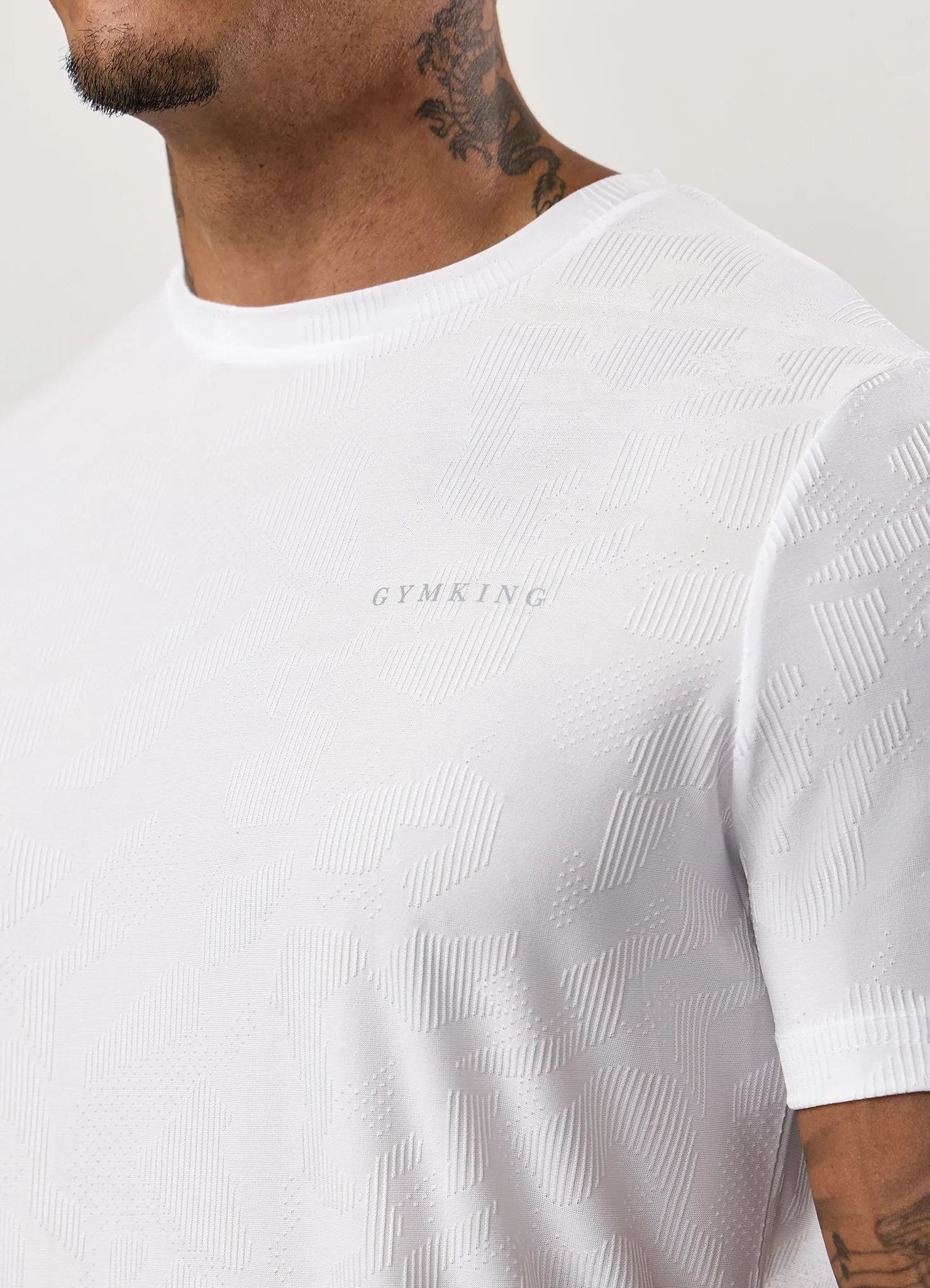 Gym King Progress Texture Tee - White sold by The Gym King product image thumbnail 5