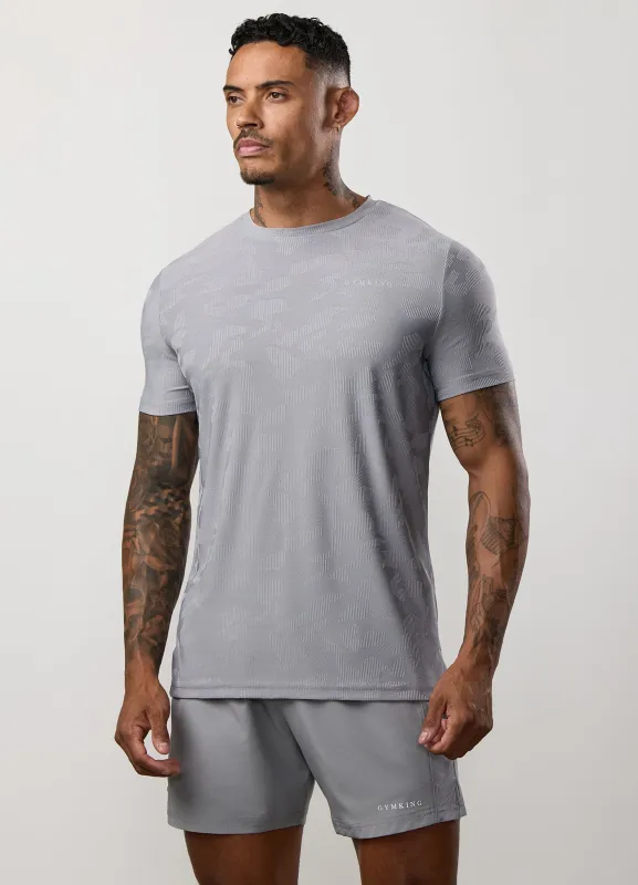 Gym King Progress Texture Tee - Urban Grey sold by The Gym King