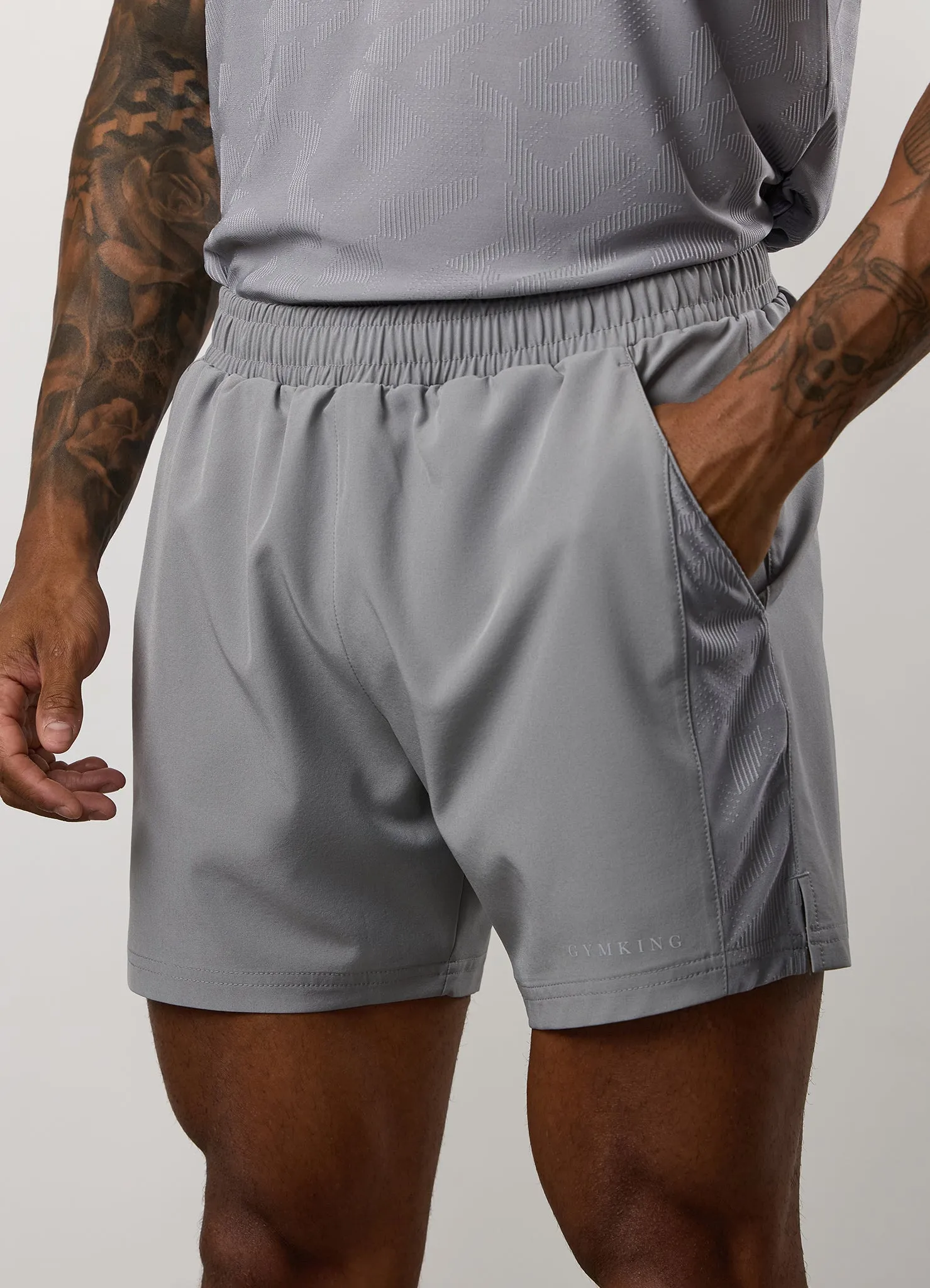 Gym King Progress Panel Short - Urban Grey sold by The Gym King