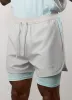 Gym King Progress 2-In-1 Short - Light Grey/Ice Blue sold by The Gym King