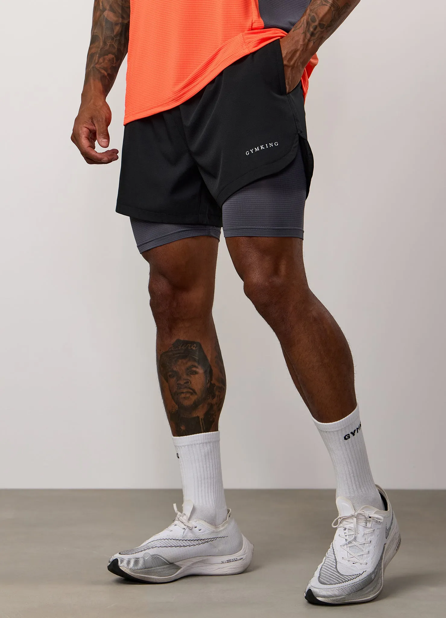 Gym King Progress 2-In-1 Short - Black/Graphite sold by The Gym King product image thumbnail 3