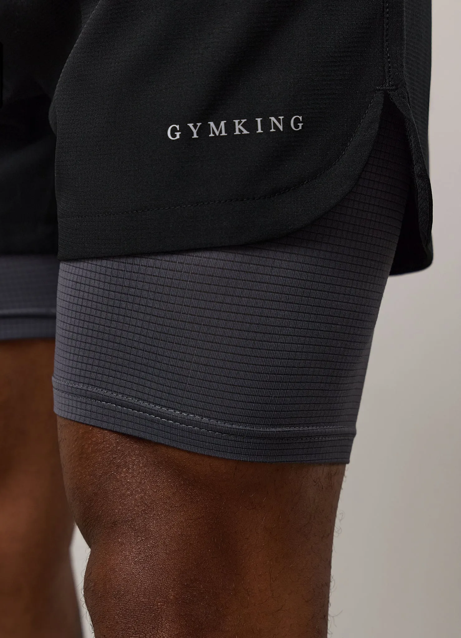 Gym King Progress 2-In-1 Short - Black/Graphite sold by The Gym King product image thumbnail 5