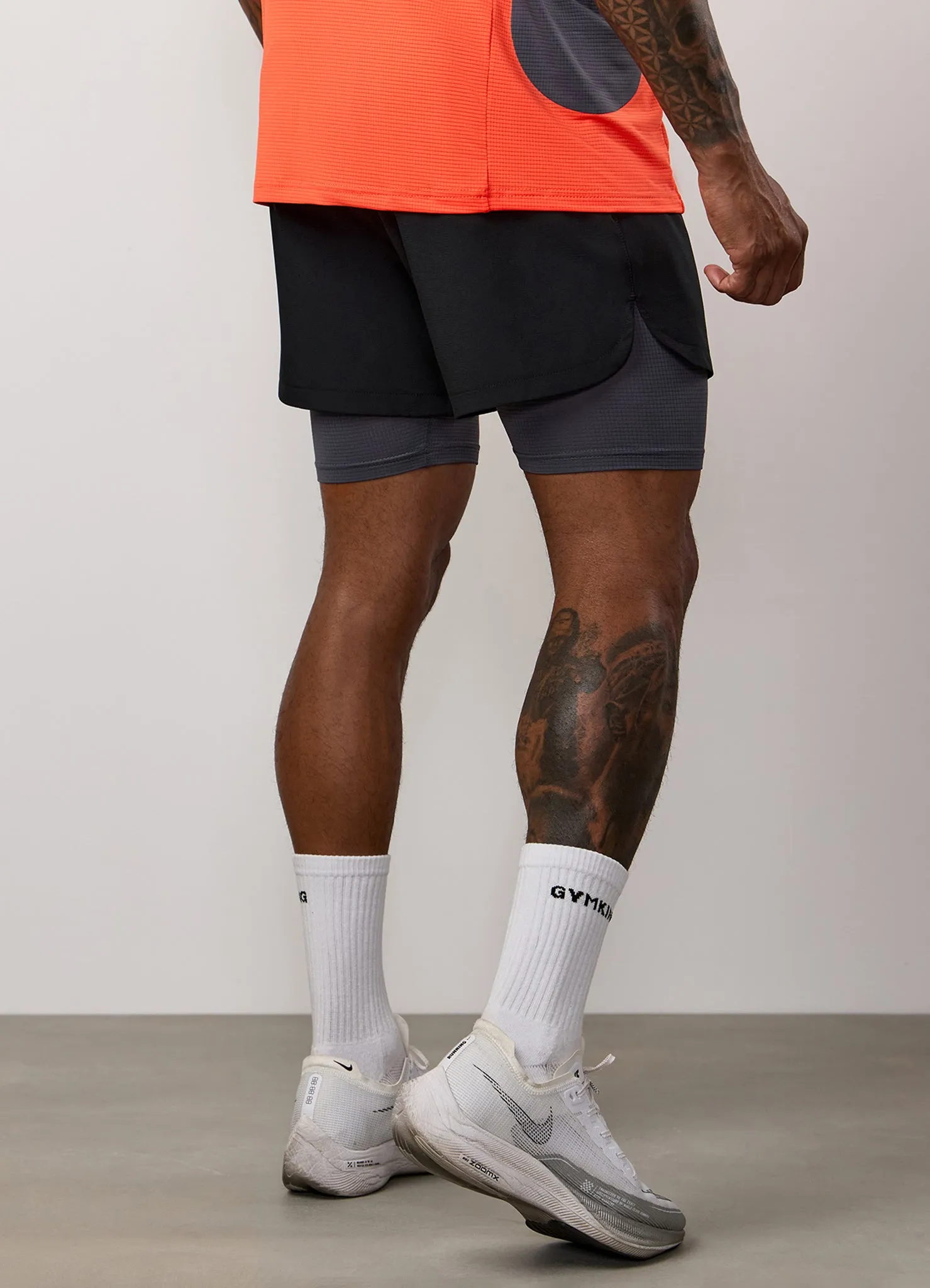Gym King Progress 2-In-1 Short - Black/Graphite sold by The Gym King product image thumbnail 4