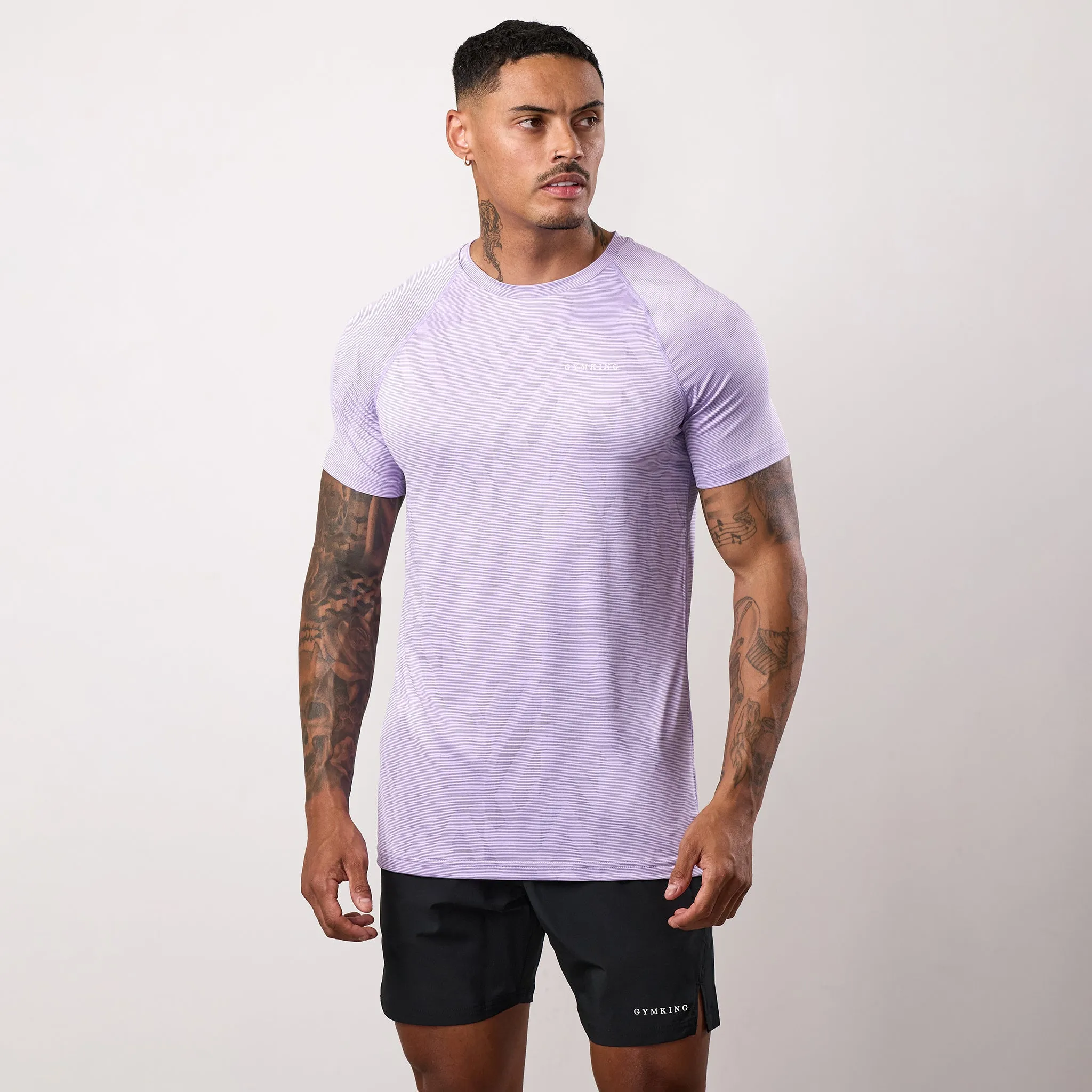 Gym King Limitless Abstract Knit Tee - Violet Sky sold by The Gym King product image thumbnail 2